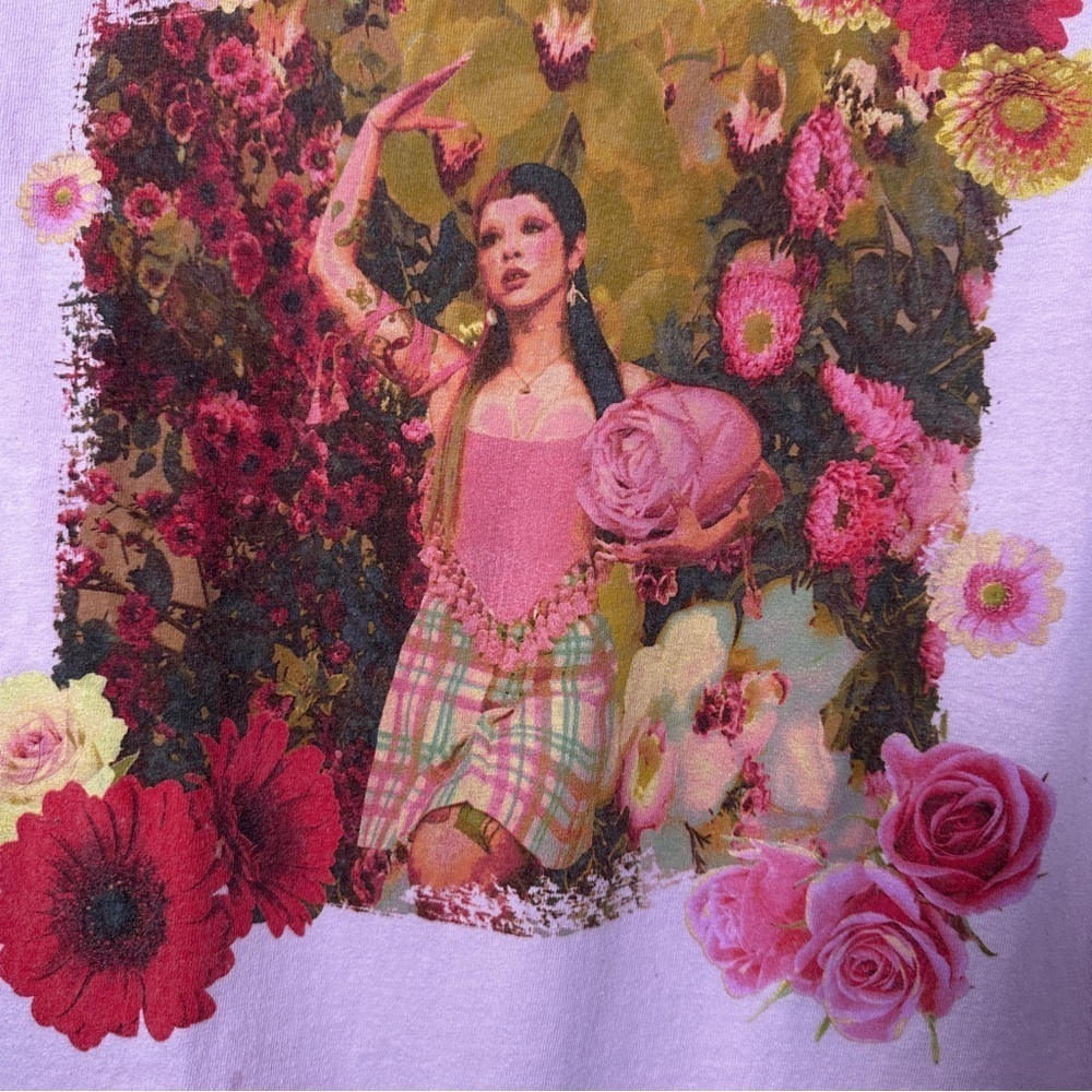 Melanie Martinez Graphic Tee Cotton Band Tour Merch Pink Floral Shirt L - Picture 4 of 6
